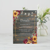 Rose und Aster Begleitkarte (Stehend Vorderseite)