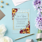Rose und Aster Wedding Akrolic Einladungen (In Situ (Hochzeit))