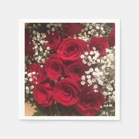 Rose und Baby-Atem-Servietten Serviette (Vorderseite)