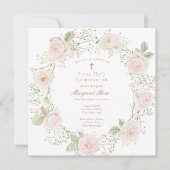 Rose und Babyatemünde Einladung (Vorderseite)