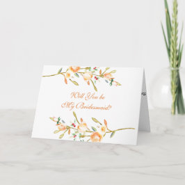 Rose und Berry Stems werden Sie meine Bridesmaid s Karte