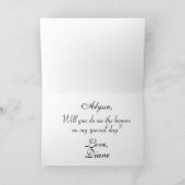 Rose und Berry Stems werden Sie meine Bridesmaid s Karte (Innenseite)