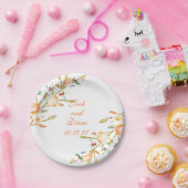 Rose und Berry Watercolor Stems Pappteller (Party)