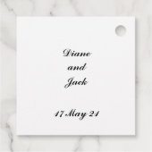 Rose und Berry Watercolor Stems Wedding Geschenkanhänger (Rückseite)