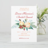 Rose und Berry Watercolor Stiems Dusche Einladung (Stehend Vorderseite)