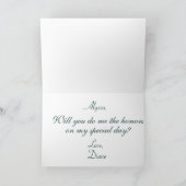 Rose und Berry werden Sie meine Brautjungfrau sein Karte (Innenseite)