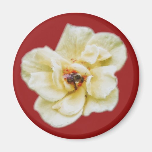 Rose und Biene Magnet (Vorne)
