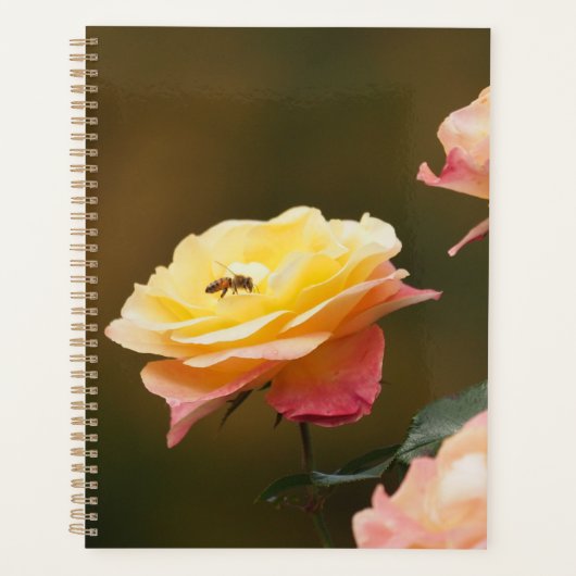 Rose und Biene Tragetasche Planer (Vorderseite)