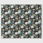 Rose und Blasen Abstrakt Geschenkpapier (Flach)