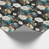 Rose und Blasen Abstrakt Geschenkpapier (Ecke)