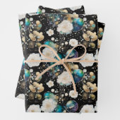 Rose und Blasen Abstrakt Geschenkpapier Set (Beispiel)