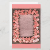 Rose und Blätter aus Multifunktionsleisten, Satin, Briefpapier (Vorne/Hinten)