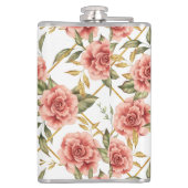 Rose und Blätter Flachmann (Rückseite)
