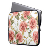 Rose und Blätter Laptopschutzhülle (Vorderseite Links)