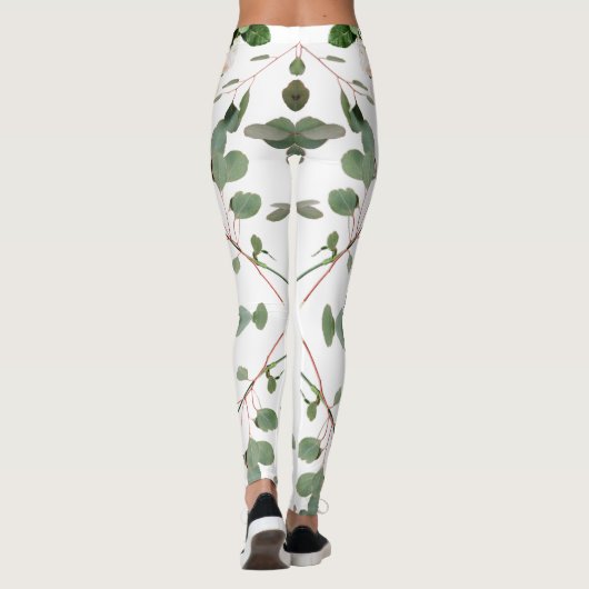 Rose und Blätter Leggings (Rückseite)