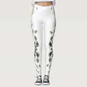 Rose und Blätter Leggings (Vorderseite)