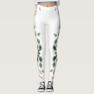 Rose und Blätter Leggings
