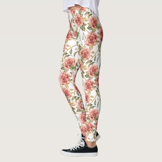 Rose und Blätter Leggings (Links)
