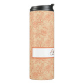 Rose und Blätter Peach Thermosbecher (Nach links gedreht)