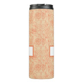Rose und Blätter Peach Thermosbecher (Rückseite)
