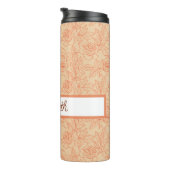 Rose und Blätter Peach Thermosbecher (Nach rechts gedreht)