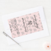 Rose und Blätter Pinsel Linie Handgemachte Seifenk Rechteckiger Aufkleber (Umschlag)