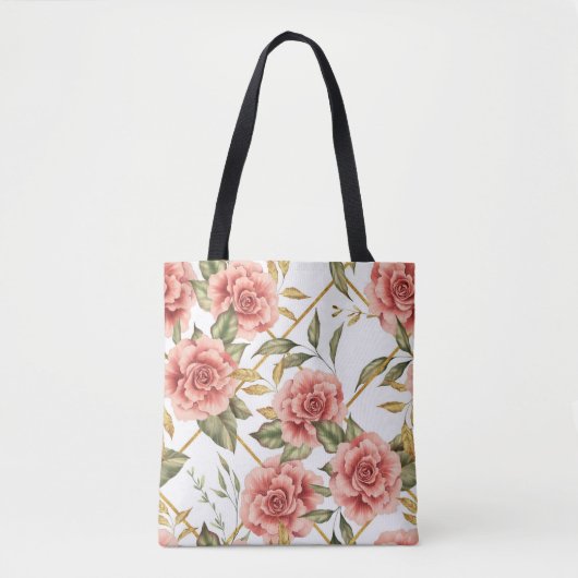 Rose und Blätter Tasche (Vorderseite)