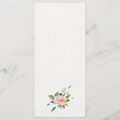 Rose und Blattwerk Menükarte (Rückseite)