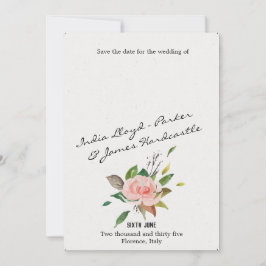 Rose und Blattwerk Save The Date