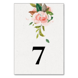 Rose und Blattwerk Tischnummer