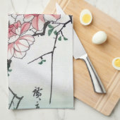Rose und Blauer Vogel, Hiroshige, Ukiyo-e Geschirrtuch (Viertel Falte)