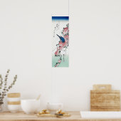 Rose und Blauer Vogel, Hiroshige, Ukiyo-e Poster (Küche)
