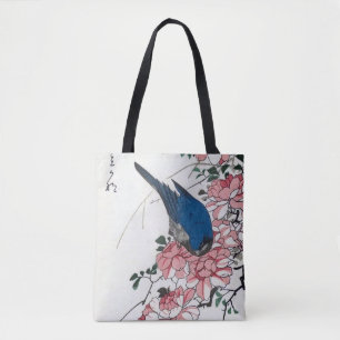Rose und Blauer Vogel, Hiroshige, Ukiyo-e Tasche