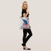 Rose und Blauer Vogel, Hiroshige, Ukiyo-e Tasche (Am Model)