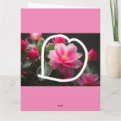 Rose und Blume am Muttertag geklappte Grußkarte Karte (Rückseite)