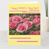 Rose und Blume am Muttertag geklappte Grußkarte Karte (Vorderseite)