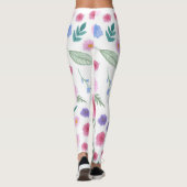 Rose und Blume, Blütenblätter und Blätter Leggings (Rückseite)