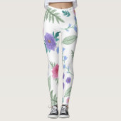 Rose und Blume, Blütenblätter und Blätter Leggings (Vorderseite)