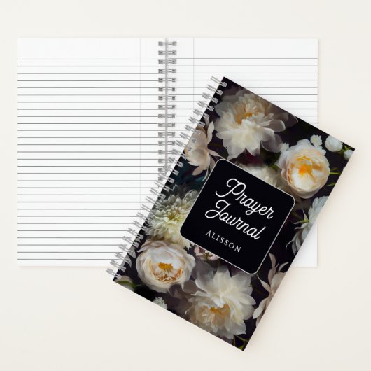 Rose und Blume des Gebet-Journal Notizblock (Innen)