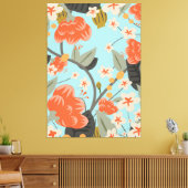 Rose und Blume Vintager Hintergrundbilder Leinwanddruck (Insitu (Wohnzimmer))