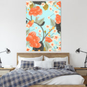 Rose und Blume Vintager Hintergrundbilder Leinwanddruck (Insitu (Schlafzimmer))