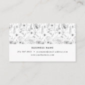 Rose und Blume von Stift und Tinte Visitenkarte (Rückseite)