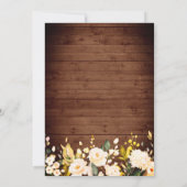 Rose und Blüten Einladung (Rückseite)