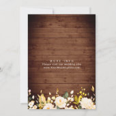 Rose und Blüten Einladung (Rückseite)