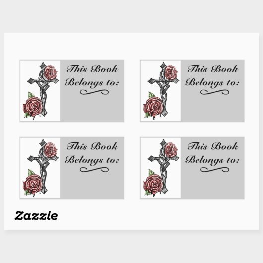 Rose- und Blutplättchen Rechteckiger Aufkleber (Blatt)