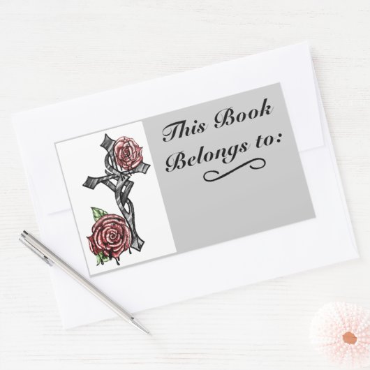 Rose- und Blutplättchen Rechteckiger Aufkleber (Umschlag)