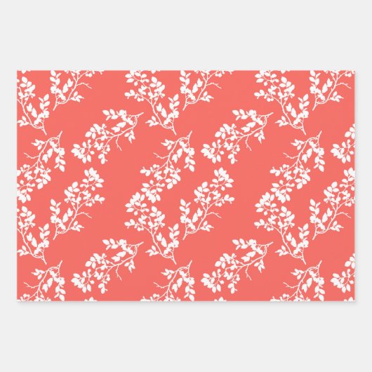 Rose und Border Stripe Assorpping Geschenkpapier Set (Vorderseite 3)