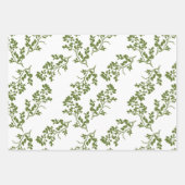 Rose und Border Stripe Assorpping Geschenkpapier Set (Vorderseite 2)