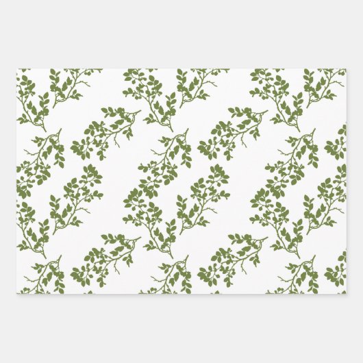 Rose und Border Stripe Assorpping Geschenkpapier Set (Vorderseite 2)