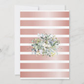 Rose und Brause Paare Dusche Eukalyptus Grüne Einladung (Rückseite)